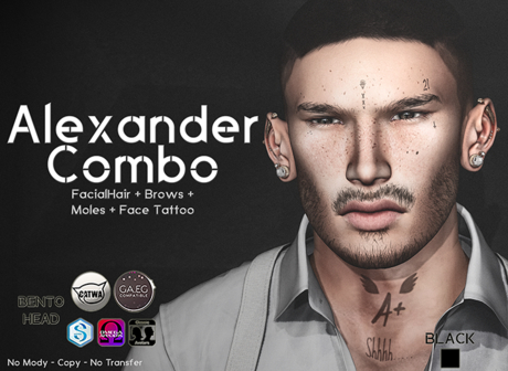 Second Life Marketplace - [Hipster Style] Alexander COMBO BLACK